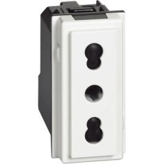 Presa Bipasso Living Now 2P+T 10/16A colore bianca BTICINO KW4180
