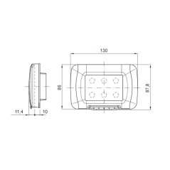 Placca stagna bianca IP55 3 moduli System GEWISS GW22451