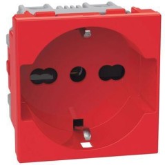 Presa Schuko Standard P40 2 moduli rossa MatixGO BTICINO J4140A16R