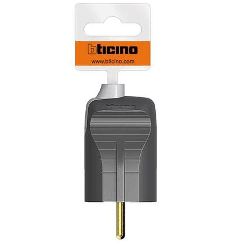 Spina volante 2+T 16A tedesco italiano antracite BTICINO S2020GE Spina volante 2+T 16A tedesco italiano antracite BTICINO S2020GE