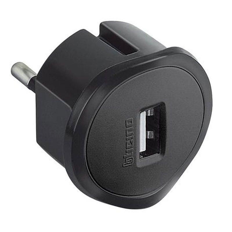 Adattatore presa USB 1,5A con spina tedesca antracite BTICINO S3625GU Adattatore presa USB 1,5A con spina tedesca antracite BTICINO S3625GU