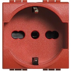 Livinglight presa schuko rossa BTICINO L4140/16R