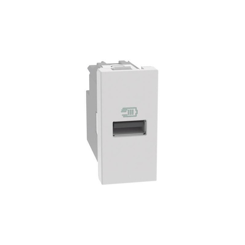 Caricatore USB 15W con 1 porta tipo A bianco MatixGO BTICINO JW4191A Caricatore USB 15W con 1 porta tipo A bianco MatixGO BTICINO JW4191A