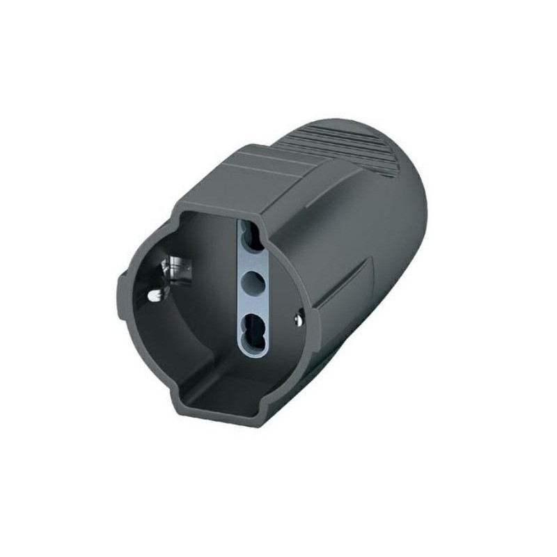 Presa volante universale tedesco italiano e bipasso antracite BTICINO S2676TGE Presa volante universale tedesco italiano e bipasso antracite BTICINO S2676TGE
