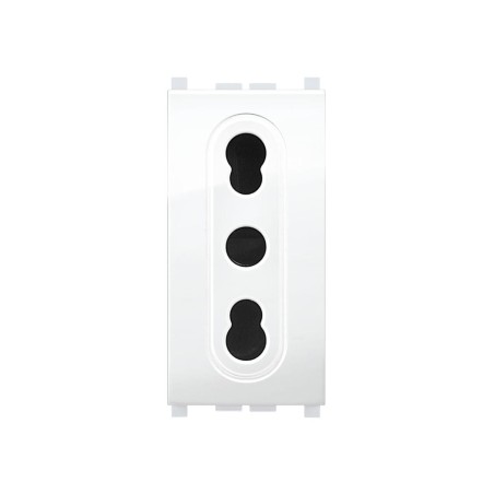 Presa Bipasso 16A Mivida Compatibile Vimar Plana ELETTROCANALI ECMV6045