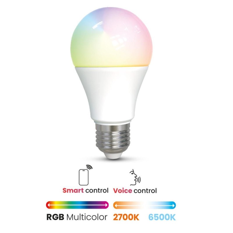 Lampadina Goccia WIFI SMART 11W Attacco E27 DURALAMP LSA60L2RGBW Lampadina Goccia WIFI SMART 11W Attacco E27 DURALAMP LSA60L2RGBW