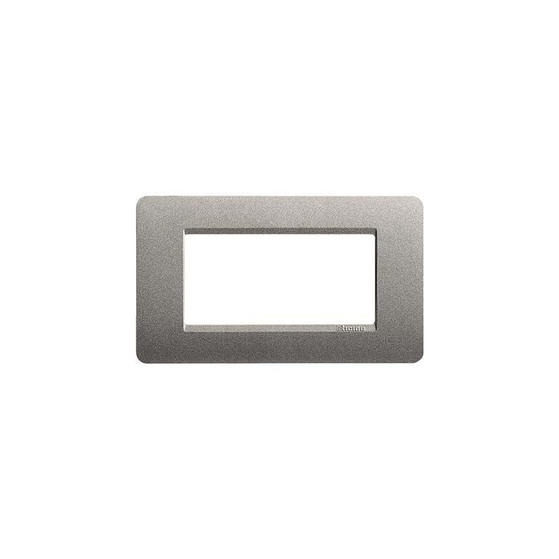 Placca Matix 4 Moduli Titanium BTICINO AM4804TA Placca Matix 4 Moduli Titanium BTICINO AM4804TA