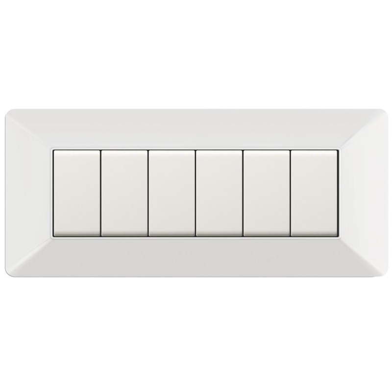 Placca Easy 6 moduli Bianca ELETTROCANALI ECSE9806WH Placca Easy 6 moduli Bianca ELETTROCANALI ECSE9806WH