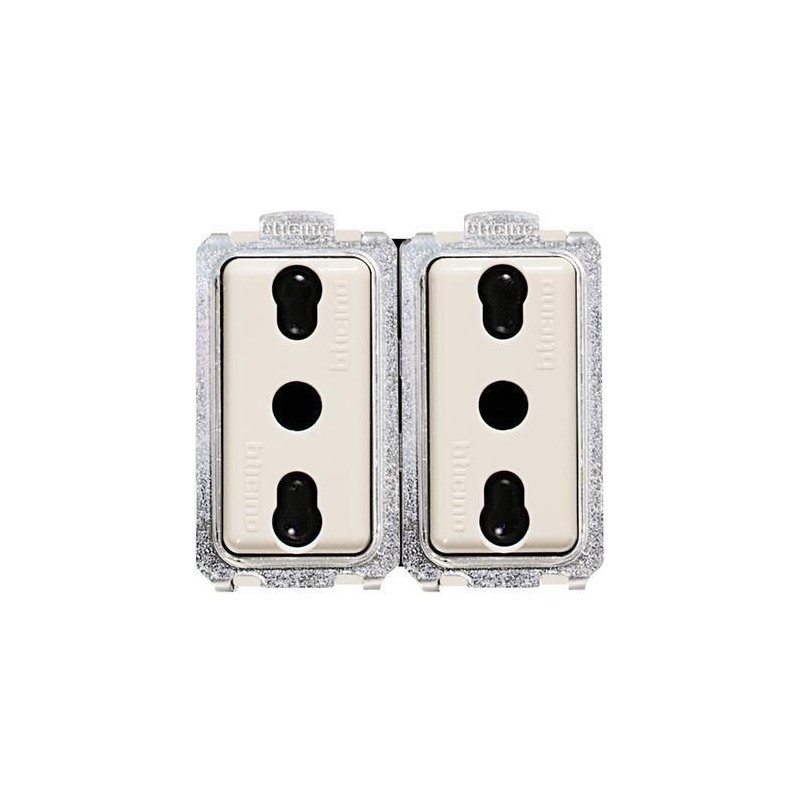 Magic doppia presa bipasso 2P+T 10/16A BTICINO 5180/2 Magic doppia presa bipasso 2P+T 10/16A BTICINO 5180/2