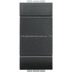 LivingLight interruttore assiale 10A 1P antracite BTICINO L4051N