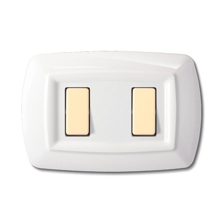 Tondo' Placca 2 Moduli Bianca ELETTROCANALI ECL2592WH