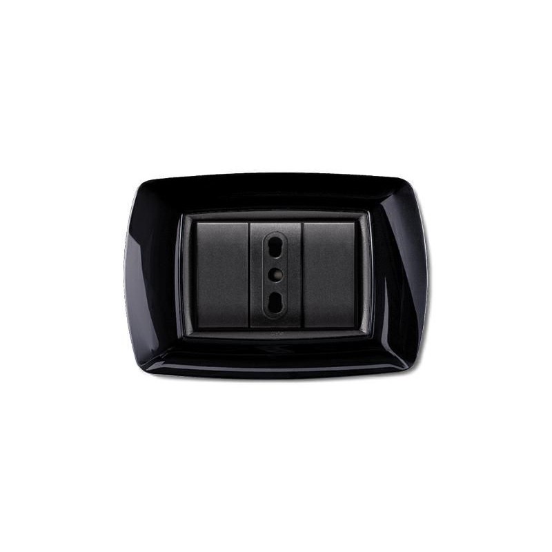 Placca My Life 3 Moduli Nera ELETTROCANALI ECL2983N Placca My Life 3 Moduli Nera ELETTROCANALI ECL2983N