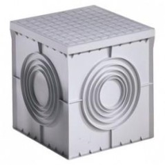Pozzetto Elettrico Carrabile con Coperchio Grigio 300x300mm ELETTROCANALI ECPOZ.30