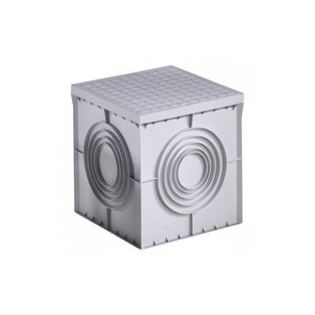 Pozzetto Elettrico Carrabile con Coperchio Grigio 300x300mm ELETTROCANALI ECPOZ.30