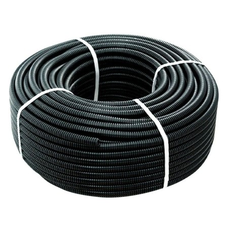 Tubo Corrugato Nero con Tirafilo Diamentro 16mm 100 Metri ELETTROCANALI ECTC1516T