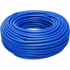 Tubo Corrugato Blu con Tirafilo Diamentro 16mm 100 Metri ELETTROCANALI ECTC1516TBL