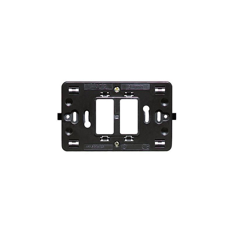 Supporto Magic 2 posti centrati per scatola tonda e quadra BTICINO 500S/23 Supporto Magic 2 posti centrati per scatola tonda e quadra BTICINO 500S/23