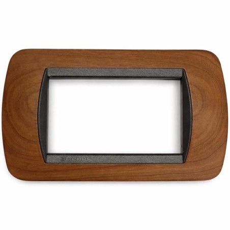 Placca 4 moduli Living International Tonda colore Ciliegio Americano BTICINO L4804LCA