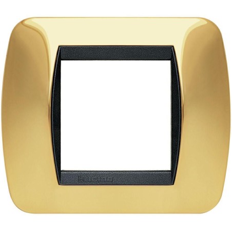 Placca Living International 2 Moduli Oro Lucido BTICINO L4802OR