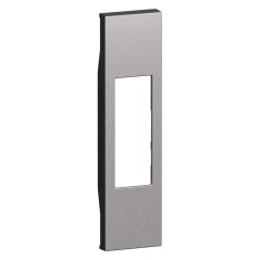 Cover Living Now per Prese, Bipolari, pulsante tirante Steel BTICINO KS02