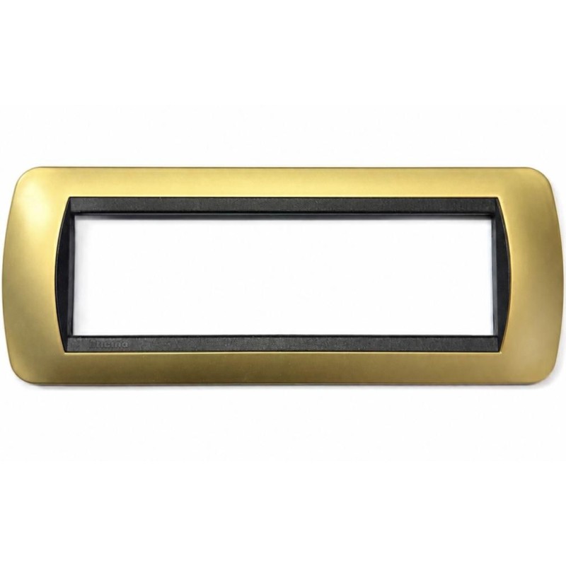 Placca Living International 7 Moduli Oro Satinato BTICINO L4807OS