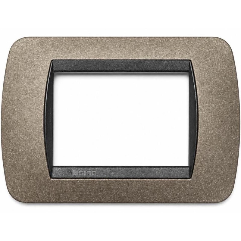 Placca Living International 3 Moduli Grafite Titanio BTICINO L4803GFT