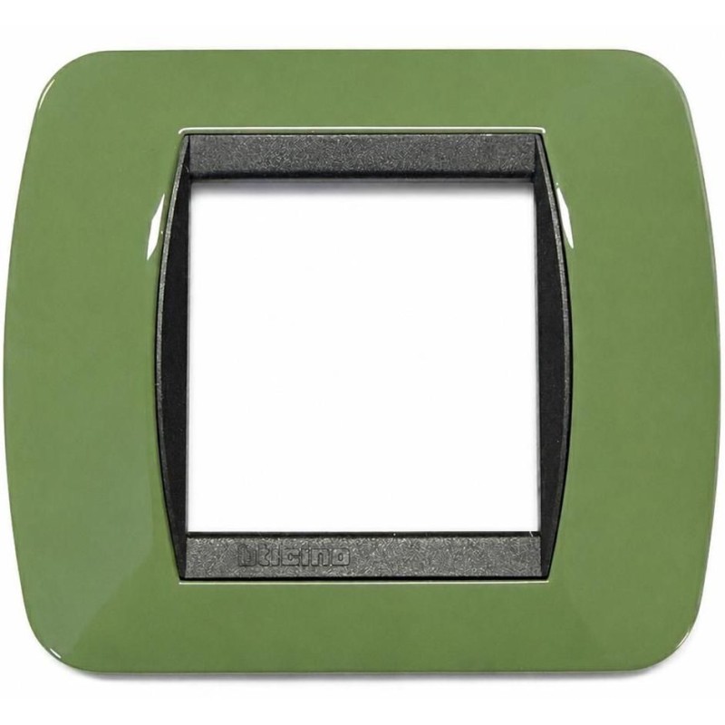Placca Living International 2 Moduli Verde Drugstore BTICINO L4802VR
