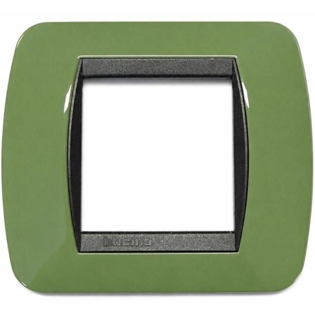Placca Living International 2 Moduli Verde Drugstore BTICINO L4802VR