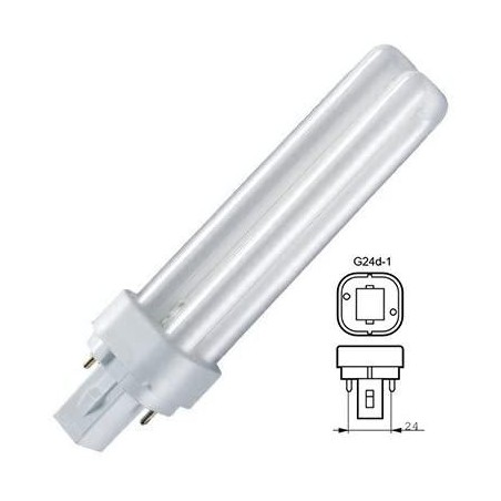 Lampada Fluorescente Compatta 13W 3000K G24d-1 RADIUM