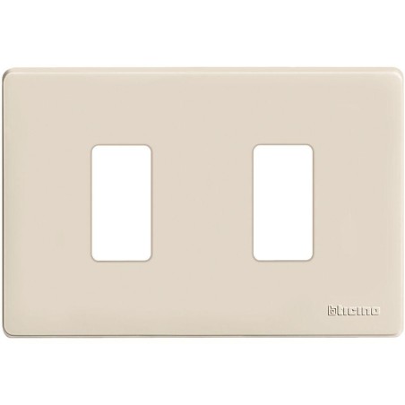 Placca Magic 2 Posti Avorio in Resina BTICINO 503/2/R