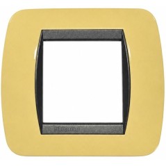 Placca Living International 2 Moduli Giallo Scooter BTICINO L4802GT