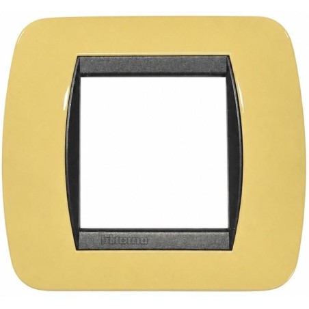 Placca Living International 2 Moduli Giallo Scooter BTICINO L4802GT