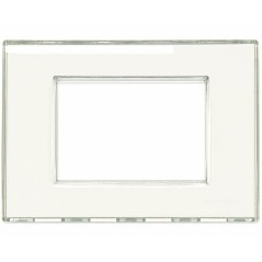Placca 3 Moduli Quadra Livinglight Kristal BTICINO N4803KR