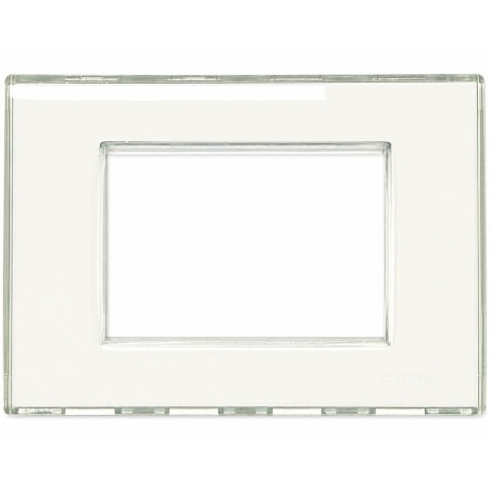 Placca 3 Moduli Quadra Livinglight Kristal BTICINO N4803KR