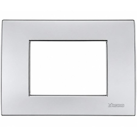 Placca 3 Moduli Quadra Livinglight Cromo Lucido BTICINO NT4803CR