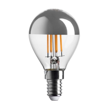 Lampadina LED Sfera Cupola Argentata attacco E14 4W 2700K BOT LIGHTING WLD3005X2CA