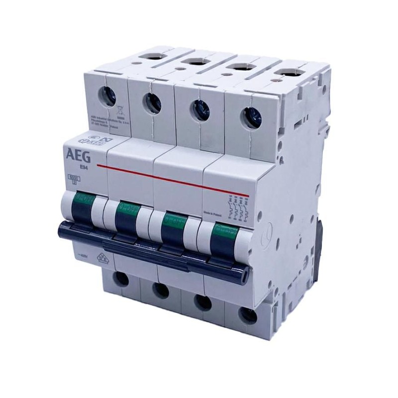 INTERRUTTORE MAGNETOTERMICO AEG 50A 4P 6KA 4 MODULI 552871 INTERRUTTORE MAGNETOTERMICO AEG 50A 4P 6KA 4 MODULI 552871
