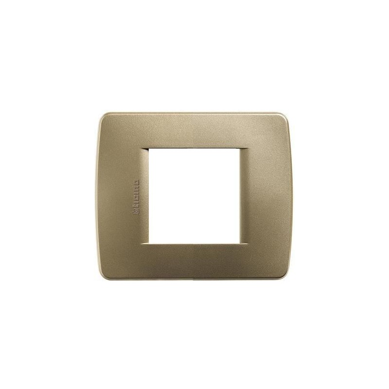 Luna placca 2 moduli giallo metallizzato BTICINO C4802GM Luna placca 2 moduli giallo metallizzato BTICINO C4802GM