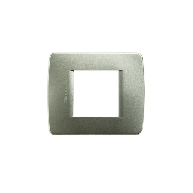 Luna placca 2 moduli verde metallizzato BTICINO C4802VM Luna placca 2 moduli verde metallizzato BTICINO C4802VM