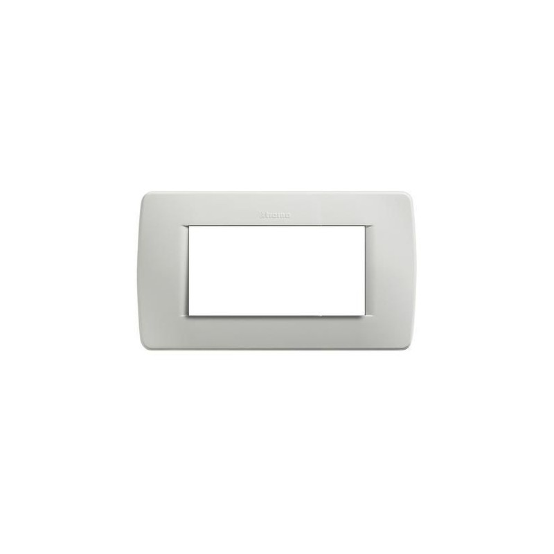 Luna placca 4 moduli Grigio chiaro BTICINO C4804GC Luna placca 4 moduli Grigio chiaro BTICINO C4804GC