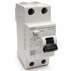 Differenziale Puro 25A 2P 30mA AC 2 Moduli AEG DCG225/30