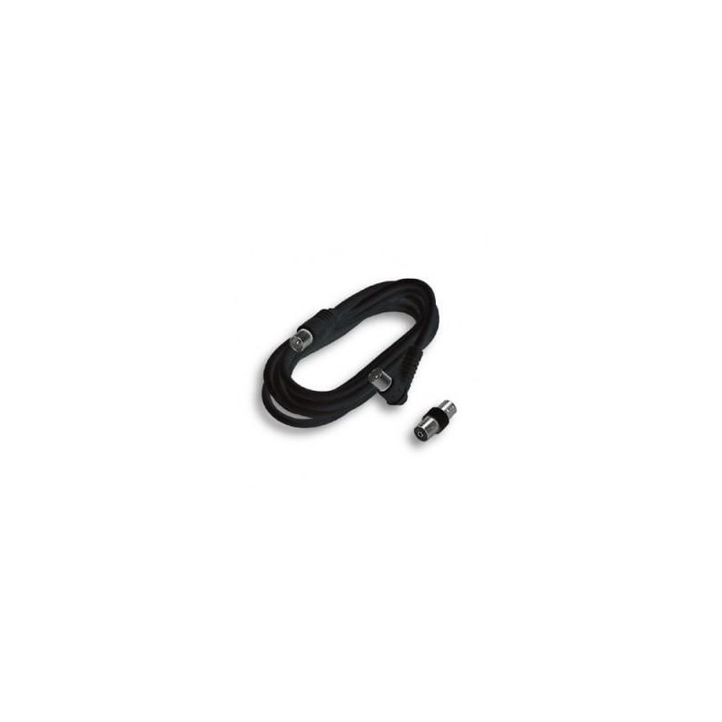 CAVO TV 3 METRI DIAMETRO 9,5MM MASCHIO/FEMMINA 90° NERO CAVO TV 3 METRI DIAMETRO 9,5MM MASCHIO/FEMMINA 90° NERO
