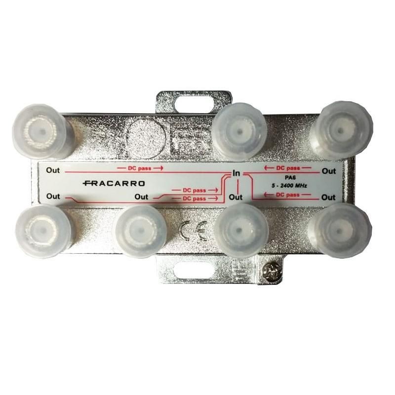 Partitore Verticale PA6 a 6 vie con Connettore F FRACARRO 280704 Partitore Verticale PA6 a 6 vie con Connettore F FRACARRO 280704