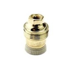 Portalampada E14 Ottone con Anello Porcellana FAI 1036