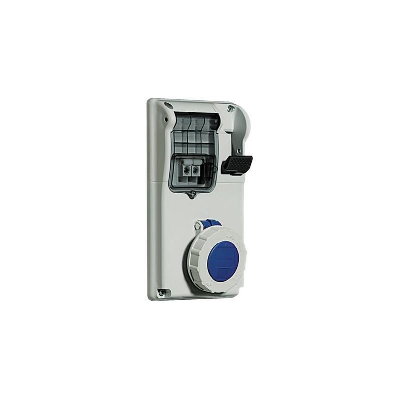 PRESA INTERBLOCCATA DA QUADRO CON FUSIBILI BTICINO 32A 2P+T 230V IP55 CBC232/52 PRESA INTERBLOCCATA DA QUADRO CON FUSIBILI BTICINO 32A 2P+T 230V IP55 CBC232/52