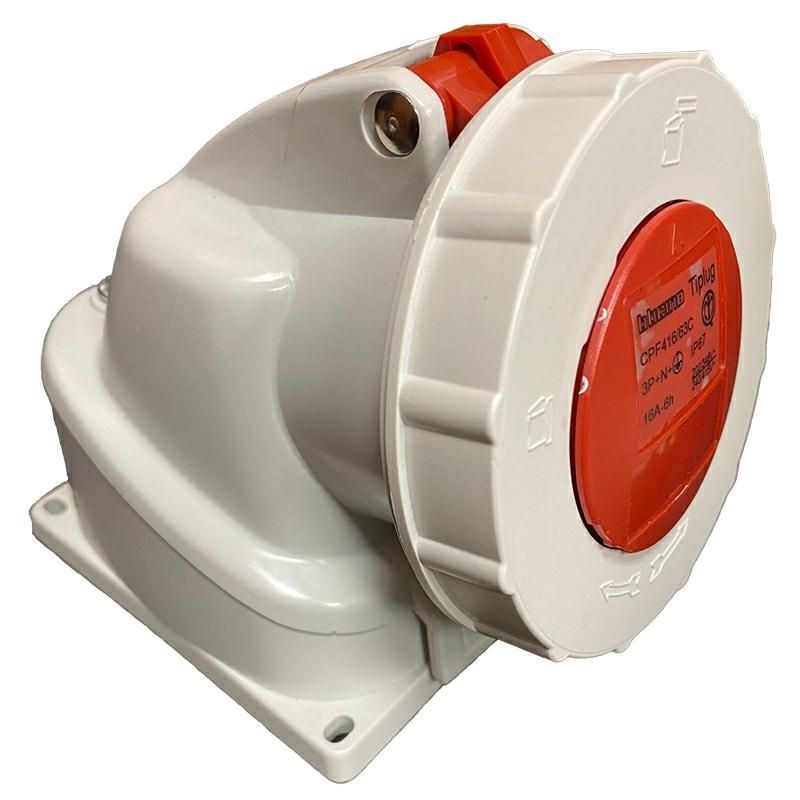PRESA DA PARETE 90° 16A 3P+N+T 400V IP67 BTICINO CPF416/63C PRESA DA PARETE 90° 16A 3P+N+T 400V IP67 BTICINO CPF416/63C