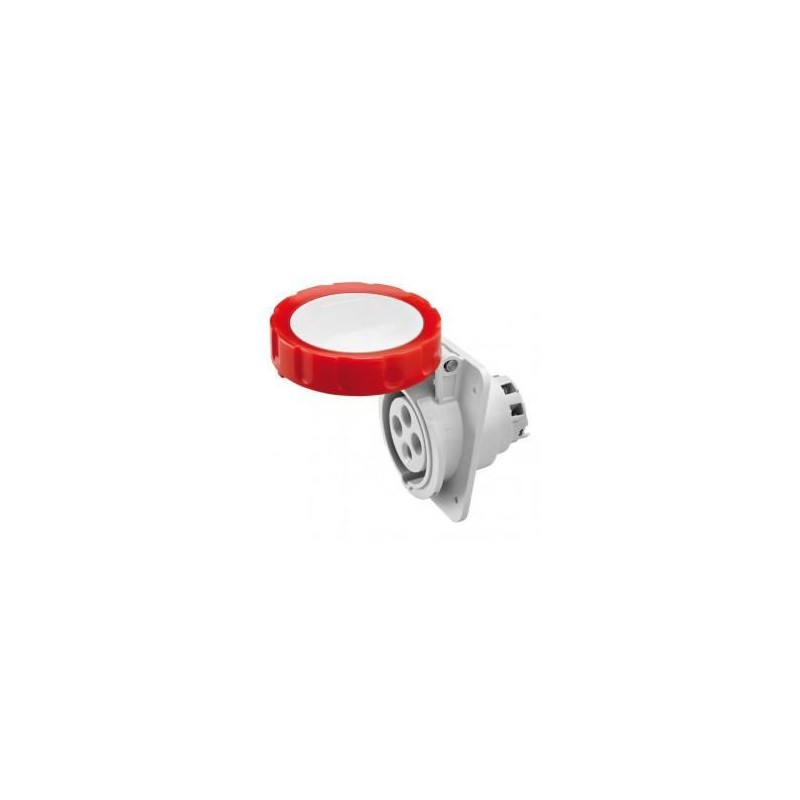 Presa fissa da incasso 3P+T 32A IP67 rossa 380V GEWISS GW62242H Presa fissa da incasso 3P+T 32A IP67 rossa 380V GEWISS GW62242H