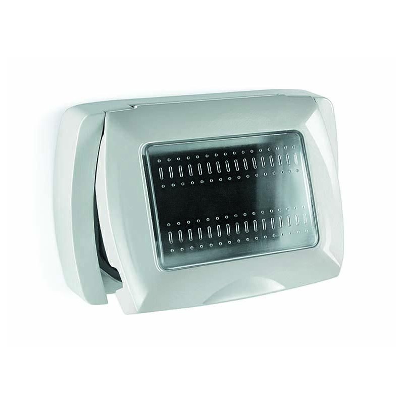 Placca Stagno IP55 Grigia Life 3 Moduli ELETTROCANALI ECL4611G