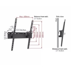 Supporto per TV Piatto Inclinabile 13" -58" pollici BARKAN E314