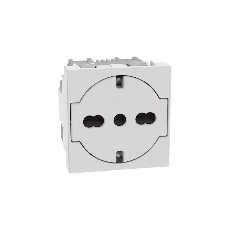 Presa flat Schuko Standard P40 2 moduli bianca MatixGO BTICINO JW4140A16F